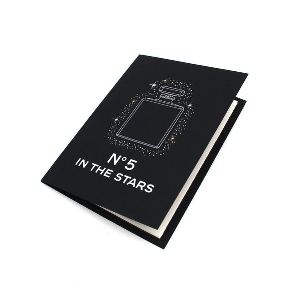 CHANEL No 5 In The Stars Parfum Black Binder with Postcards & Sticker Set CC - Picture 3 of 7